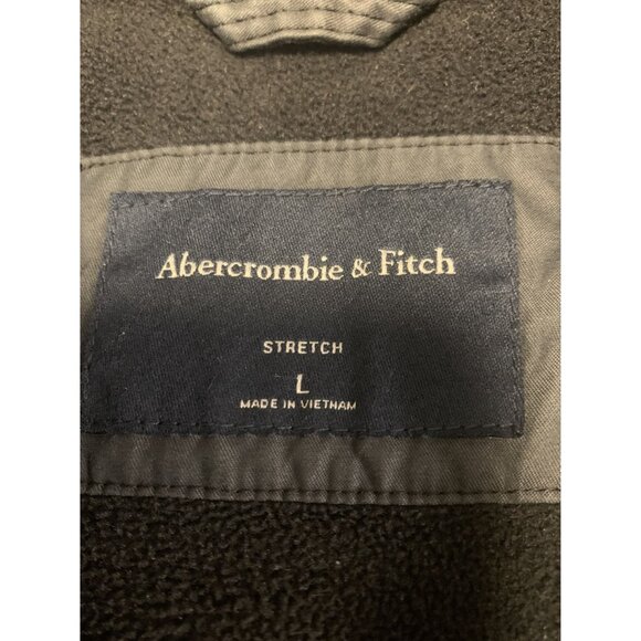 Abercrombie & Fitch L Black Sherpa Full-Zip Vest Casual Y2K - Picture 4 of 7